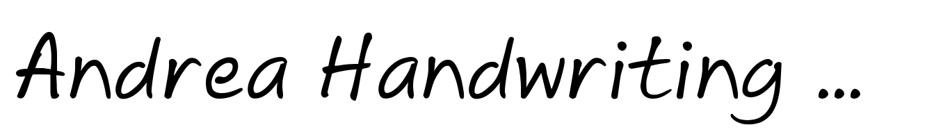 Andrea Handwriting Hand Slanted